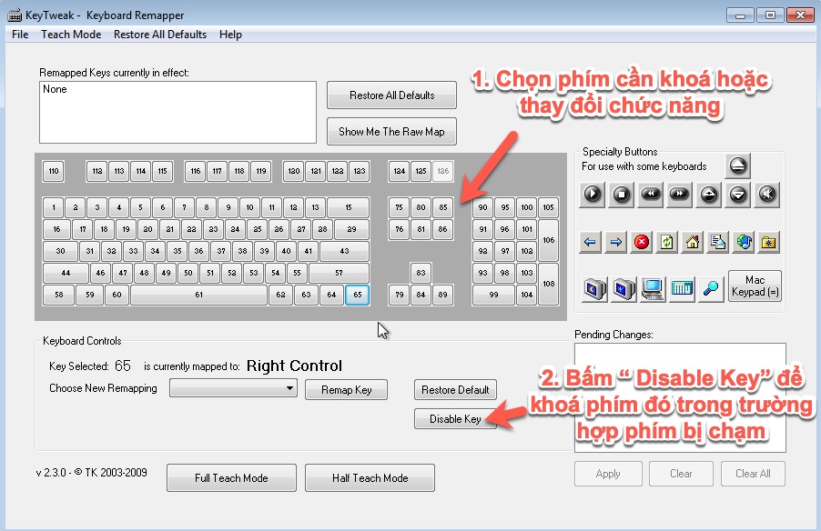 khoá chức năng của một phím bất kỳ trên laptop